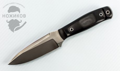 Нож Воин, M390, цельнометаллический, черная микарта
