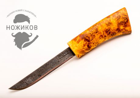 Традиционный нож Вогул Манарага в каповых ножнах