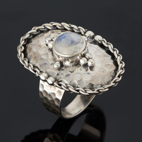 Кольцо лунный камень (серебро 925 пр.) размер 17