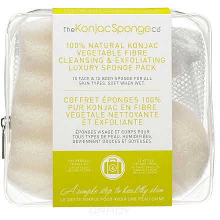 Дорожный набор спонжей в косметичке-сеточке Travel/Gift Sponge Bag Duo Pack 100% Pure