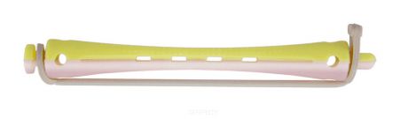 Бигуди для холодной завивки с силиконовой круглой резинкой розово-желтые, 12 шт (2 вида)