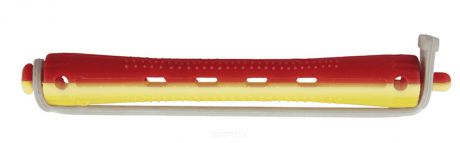 Бигуди для холодной завивки с силиконовой круглой резинкой желто-красные, 12 шт (2 вида)