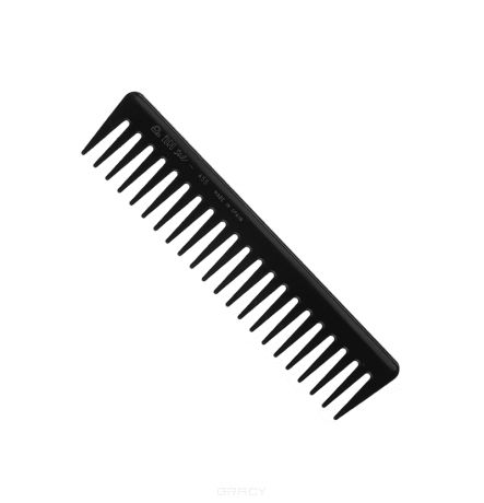 Расчёска-гребень из пластмассы чёрного цвета с редкими зубцами 00455