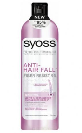 Шампунь для тонких, склонных к выпадению волос Anti-Hair Fall 500мл Fiber Resist 95, 500 мл