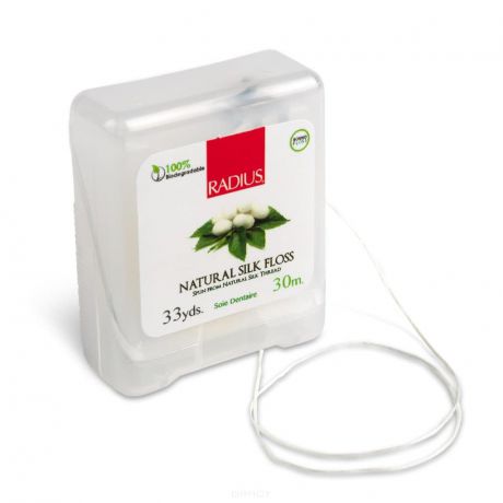 Нить зубная шелковая без вкуса Floss Natural Biodegradable Silk 33 Yds, 30 метров