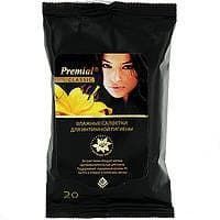 Влажные интимные салфетки экстракт лилии (черные) Premial, 20 шт