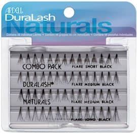 Duralash Naturals Knot-Free Flairs Combo Pack Black Пучки ресниц безузелковые комбинированные, чёрные