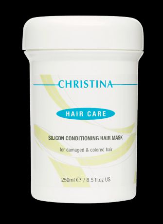 Силиконовая маска для ухода за поврежденными и окрашенными волосами Silicon Conditioning Hair Mask for damaged & colored, 250 мл