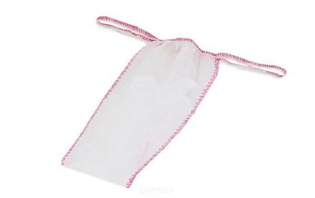 Трусики женские спанбонд, белые с розовой резинкой, в индивидуальной упаковке