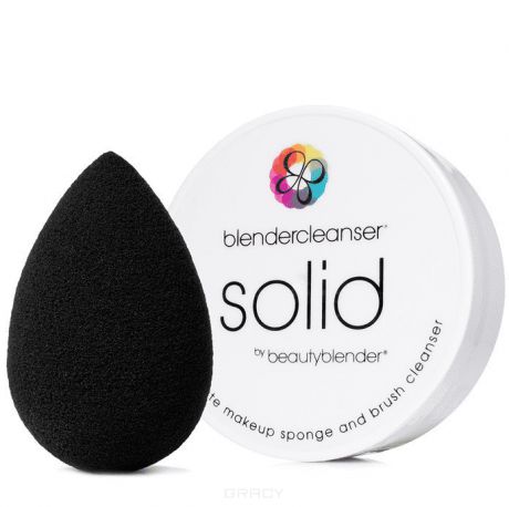 Набор косметический спонж черный Pro + мыло Blendercleanser Solid