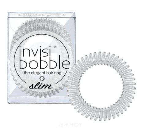 Резинка для волос SLIM Cristal Clear прозрачный, 3 шт