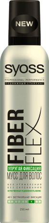 Мусс для волос FiberFlex Упругая фиксация экстрасильной фиксации, 250 мл
