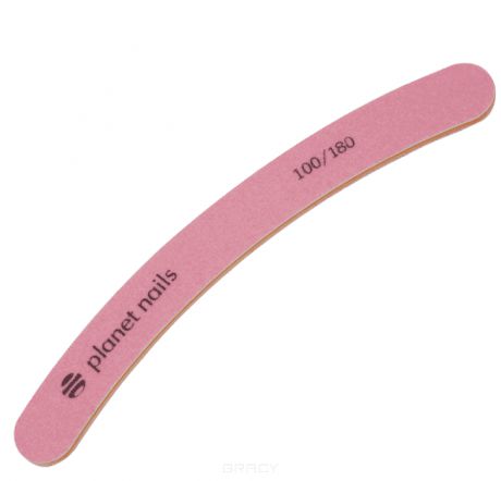 Пилка для ногтей бумеранг розовая "Mylar" 100/180