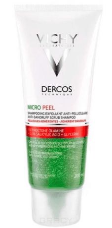 Шампунь-пилинг для интенсивного очищения кожи головы и волос против перхоти Dercos, 200 мл