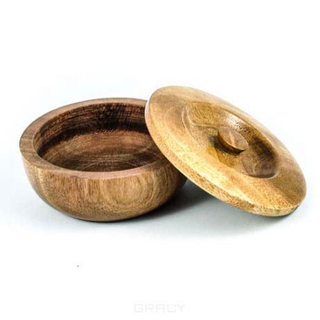 Чаша для бритья деревянная гладкая коричневая (Rosewood)