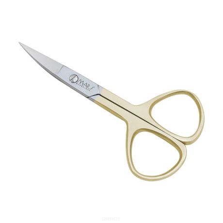Ножницы для ногтей, наполовину золотое покрытие, прямое лезвие, 1125, размер 3.5" 8.9 см