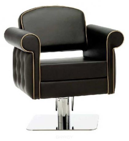 Кресло для клиента Londra Optima гидравлика, квадрат - хром (цвет В03/кант В40)