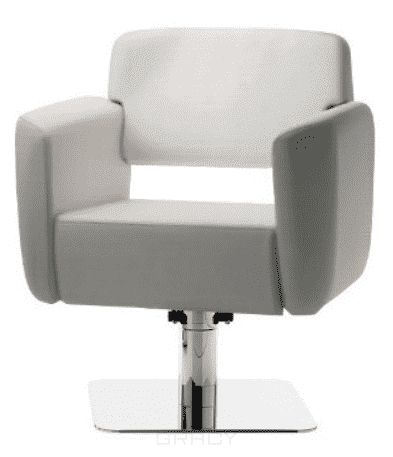 Кресло для клиента Zone гидравлика, квадрат - хром (цвет S07/бока S12)