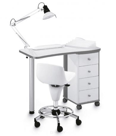 Маникюрный стол с одной тумбой Table Manicure (белый)