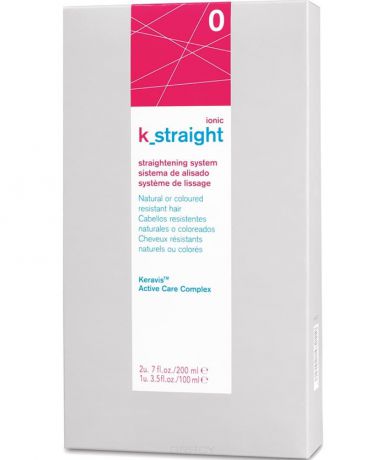 Комплект для выпрямления волос K_Straight ionic "0" (Крем д/выпр.200мл, Бальз.нейтр.200мл, Лосьон термич.100мл)