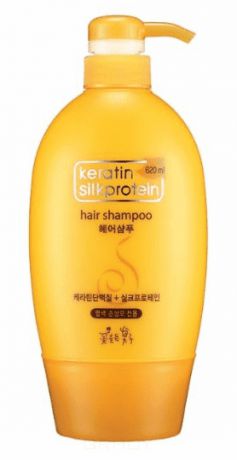 Увлажняющий шампунь для волос с протеинами шелка "МФ Кератин" Keratin Silkprotein Hair Shampoo, 620 мл