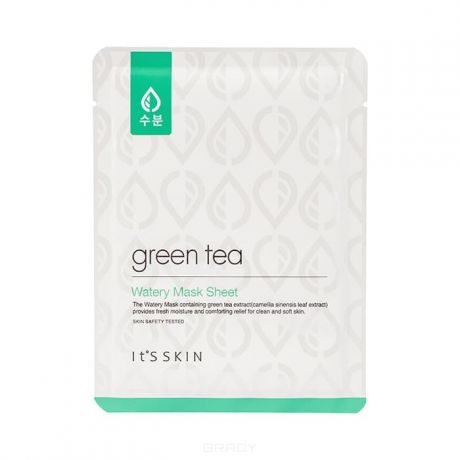 Тканевая маска для жирной и комбинированной кожи "Грин Ти" Green Tea Watery Mask Sheet, 17 г