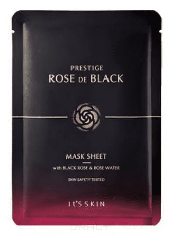 Маска тканевая для лица "Престиж де Блэк Роуз", увлажняющая Prestige Rose De Black Mask Sheet, 23 мл