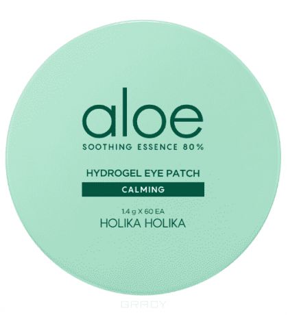 Holika Holika, Гидрогелевые патчи для глаз "Алоэ", успокаивающие Aloe Soothing Essence 80% Hydrogel Eye Patch Calming, 1,4г*60 шт