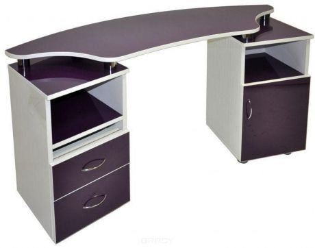 Мебель салона, Маникюрный стол Дельта двухтумбовый (43 цвета)