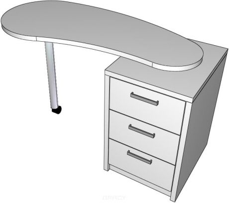 Мебель салона, Маникюрный стол Fan (4 цвета)