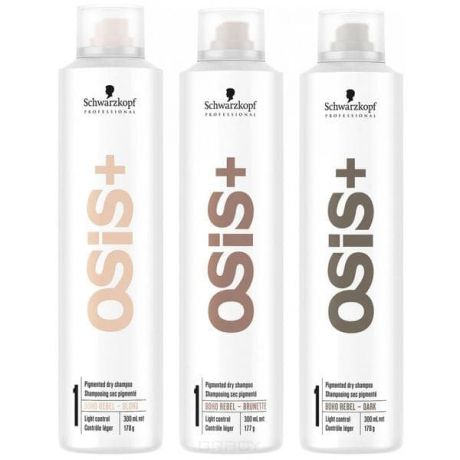 Schwarzkopf Professional, Сухой пигментированный шампунь OSiS+ Boho Rebel Dry Shampoo, 300 мл (3 оттенка), 300 мл, Темный