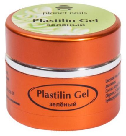 Planet Nails, Гель-пластилин Plastilin Gel (8 оттенков), 5 гр зеленый