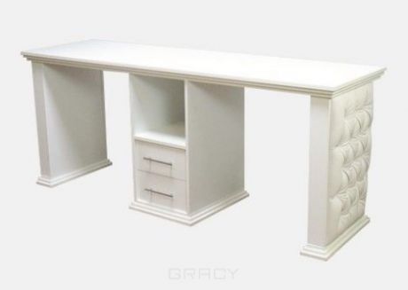 Мебель салона, Маникюрный стол Сабина (42 цвета), 1 шт, Белый
