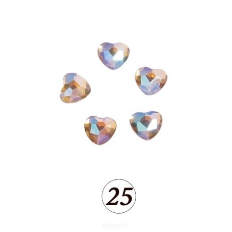 Planet Nails, Цветные фигурные стразы в ассортименте (76 видов), 5 шт/уп №25