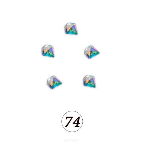 Planet Nails, Цветные фигурные стразы в ассортименте (76 видов), 5 шт/уп №74