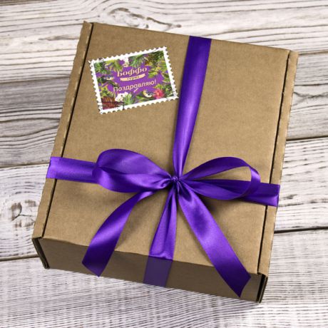 Коробка фирменная для упаковки подарков "Весна 2019" (25 х 27 х 10,5 см)