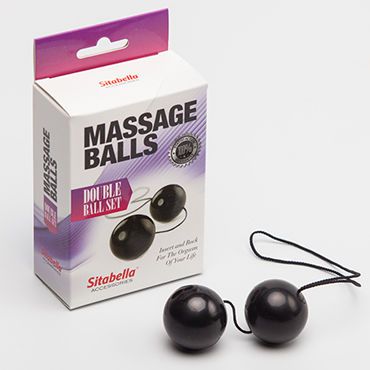 Sitabella Massage Balls Double Ball Set, черные Вагинальные шарики