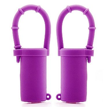 Shots Toys Vibrating Nipple Belts, фиолетовый Вибростимуляторы груди