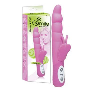Smile Fancy вибратор розовый Со стимуляцией клитора