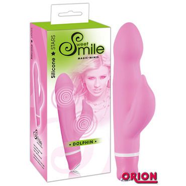 Smile Dolphin, розовый Вибратор с двумя моторчиками розовый