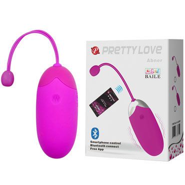 Baile Pretty Love Abner, розовое Виброяичко с управлением через Bluetooth