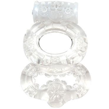 Topco Climax Gems Crystal Ring, прозрачное Эрекционное кольцо с вибрацией