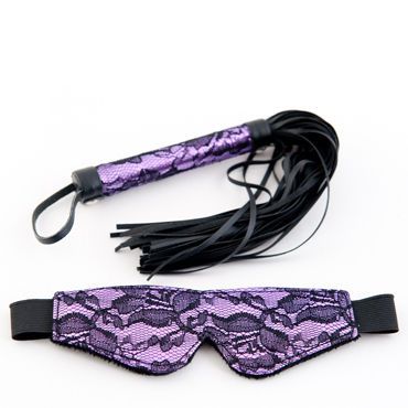 ToyFa Marcus Кружевной Набор, фиолетовый Маска и плетка