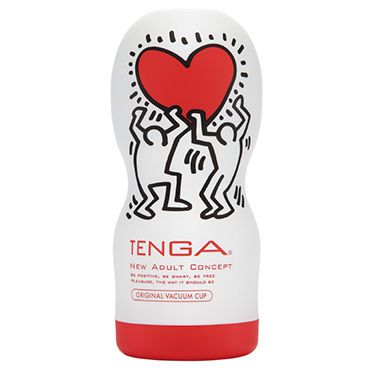 Tenga Original Vacuum Cup, Keith Haring Edition Мастурбатор, имитирующий оральные ласки, лимитированный выпуск