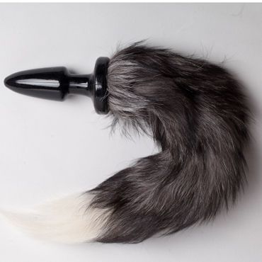 Luxurious Tail Silver Fox Анальная пробка с лисьим хвостом