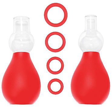 Shots Toys Nipple Erector Set, красный Набор для стимуляции груди