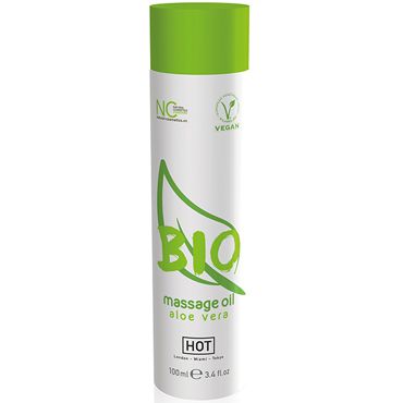Hot Bio Massage Oil Aloe Vera, 100 мл Органическое массажное масло с алоэ