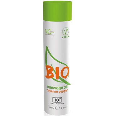 Hot Bio Massage Oil Cayenne Pepper, 100 мл Органическое массажное масло с кайенским перцем