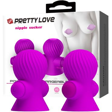 Baile Pretty Love Nipple Sucker, розовая Вибростимулятор для сосков со встроенным аккумулятором