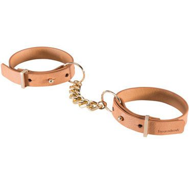 Bijoux Indiscrets MAZE Thin Handcuffs, коричневые Узкие наручники на цепочке